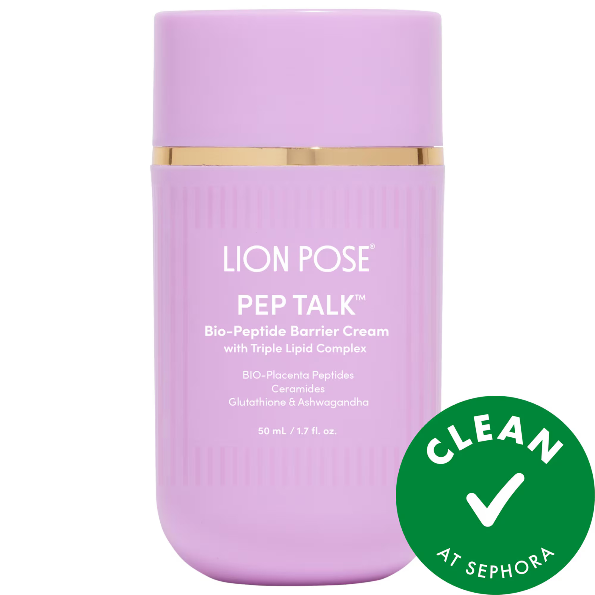 Lion Pose Pep Talk Barrier Repair Cream with Peptides + Ceramides + Triple Lipid Complex 1.7 oz / 50 ml | Sephora (US)