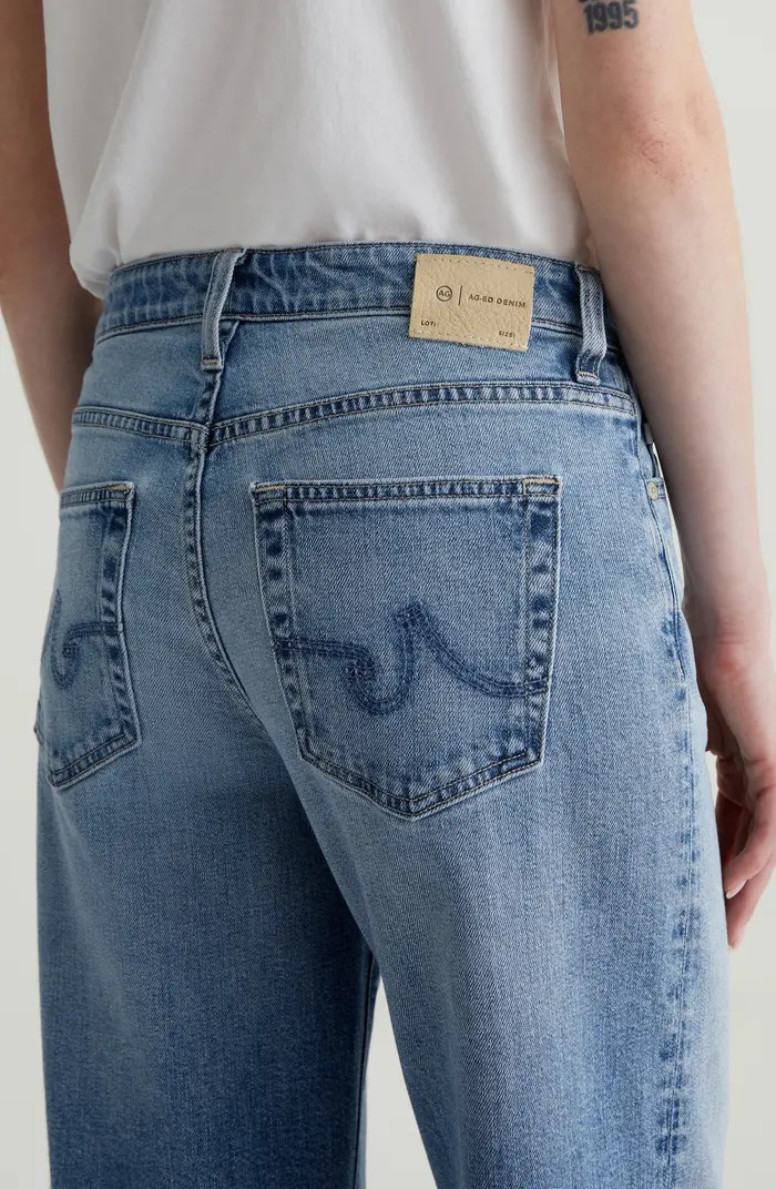 Saige Raw Hem Ankle Wide Leg Jeans | Nordstrom