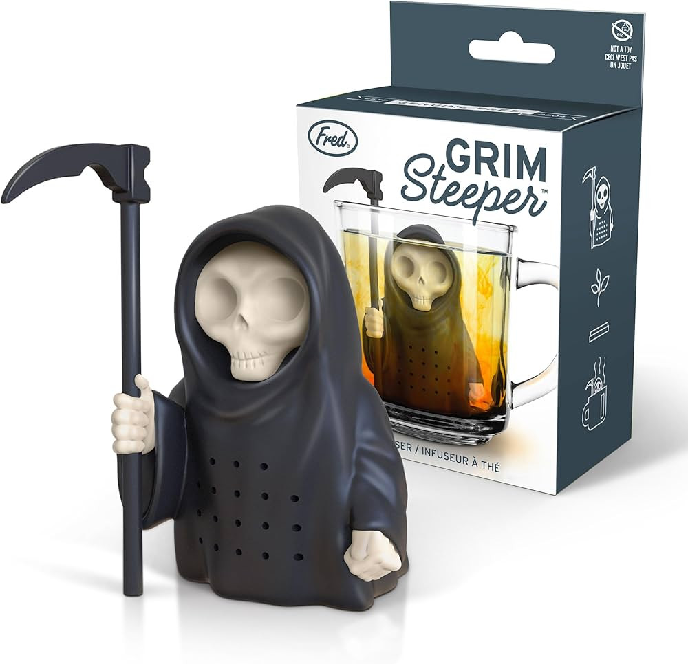 Genuine Fred, GRIM STEEPER, Grim Reaper Reusable Silicone Tea Infuser, Black, Fun Gift for Tea Lo... | Amazon (US)