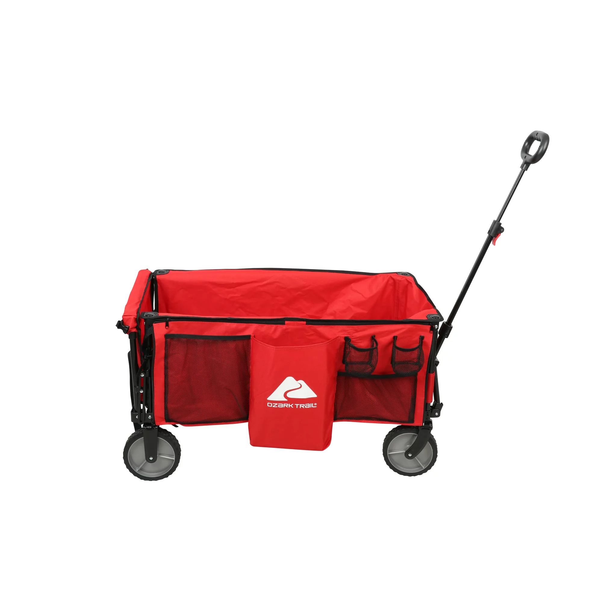 Ozark Trail Camping Utility Wagon with Tailgate & Extension Handle, Red - Walmart.com | Walmart (US)