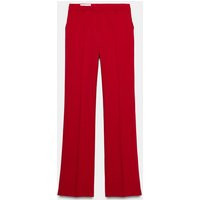 Zara - High-Waist Straight-Leg Trousers - Red - S - Woman | Zara UK