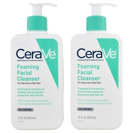 CeraVe Foaming Facial Cleanser 2 Ct 12 oz | Walmart (US)