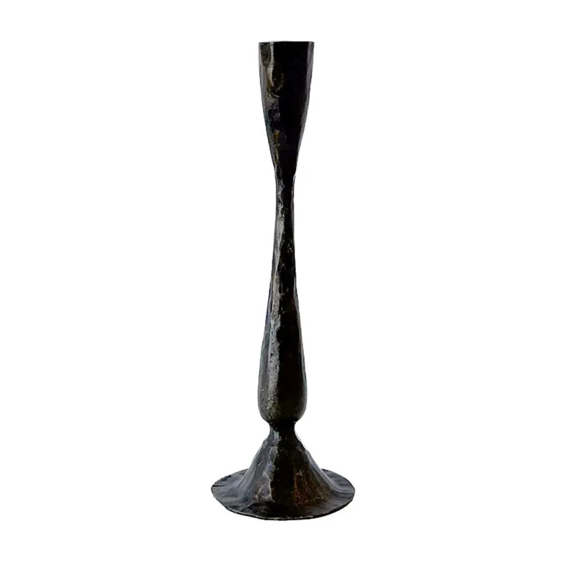 Tall Iron Candlestick, Taper or Dinner Candle Holder, Antique Finish, Fairtrade Handmade - Etsy N... | Etsy (US)