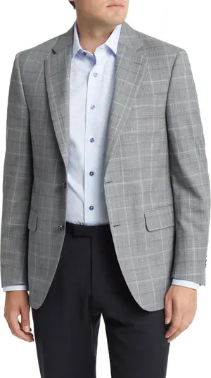 Tailored Fit Plaid Wool Sport Coat | Nordstrom