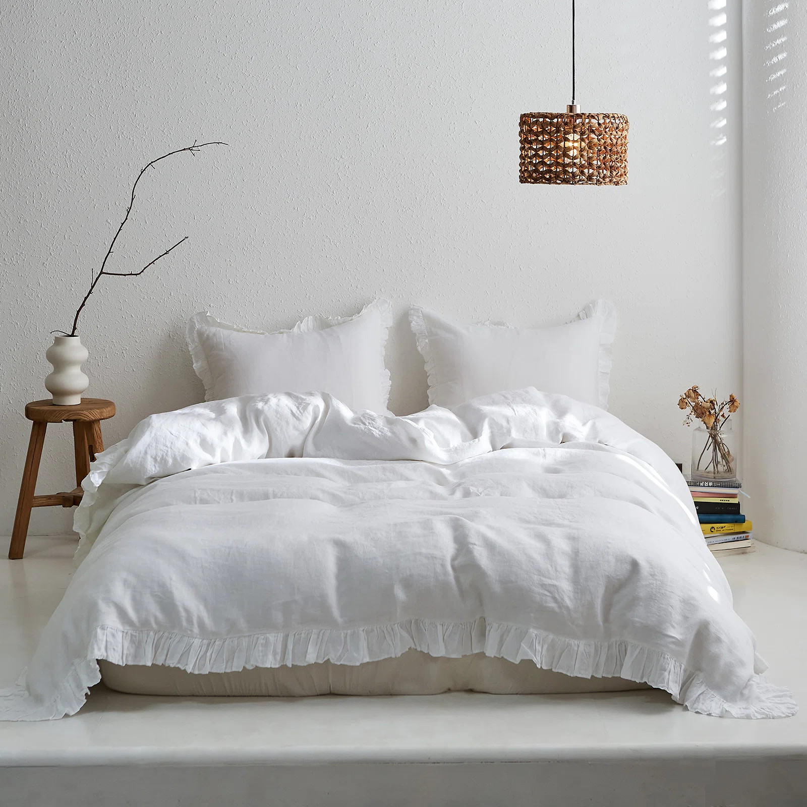 Linen Ruffled Duvet Cover Set | Wayfair North America