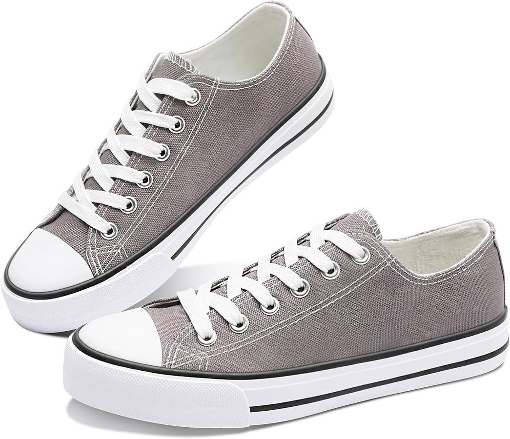 Obtaom Women’s Canvas Shoes Low Top Fashion Sneakers Slip on Walking Shoe | Amazon (US)