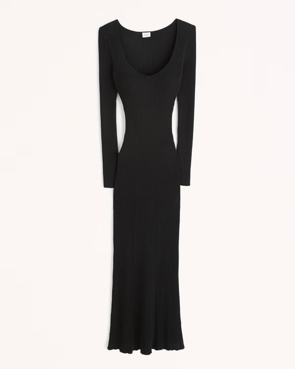 Women's Long-Sleeve Ribbed Maxi Sweater Dress | Women's Dresses & Jumpsuits | Abercrombie.com | Abercrombie & Fitch (US)
