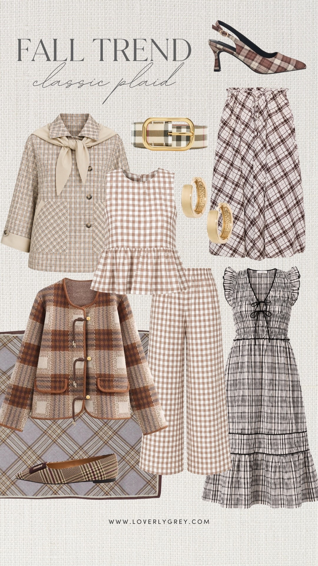 Plaid is back for fall with everything from tailored jackets and gingham sets to midi dresses, flats and slingback heels. These neutral plaid pieces are perfect for work outfits, weekend looks and layering as the weather cools down.

#LTKSeasonal #LTKWorkwear