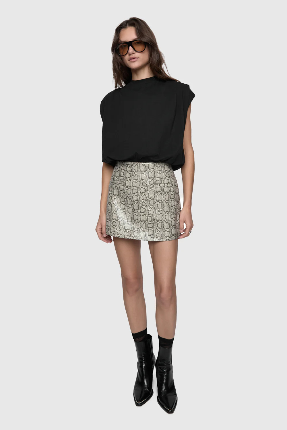 Hayden Faux Snake Skort | Rebecca Minkoff