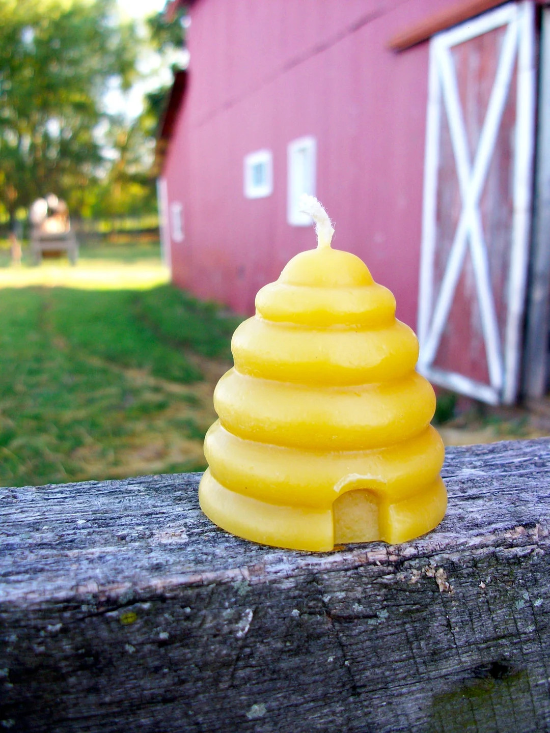 Hive Shaped Beeswax Candle - 2" Tall - Etsy | Etsy (US)