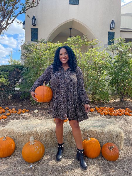 Pumpkin patch outfit 🧡🎃 

Dress is a large (code ALLABOUTADRI25OFF for 25% off)
Shoes are an 8 

#LTKHalloween #LTKSeasonal