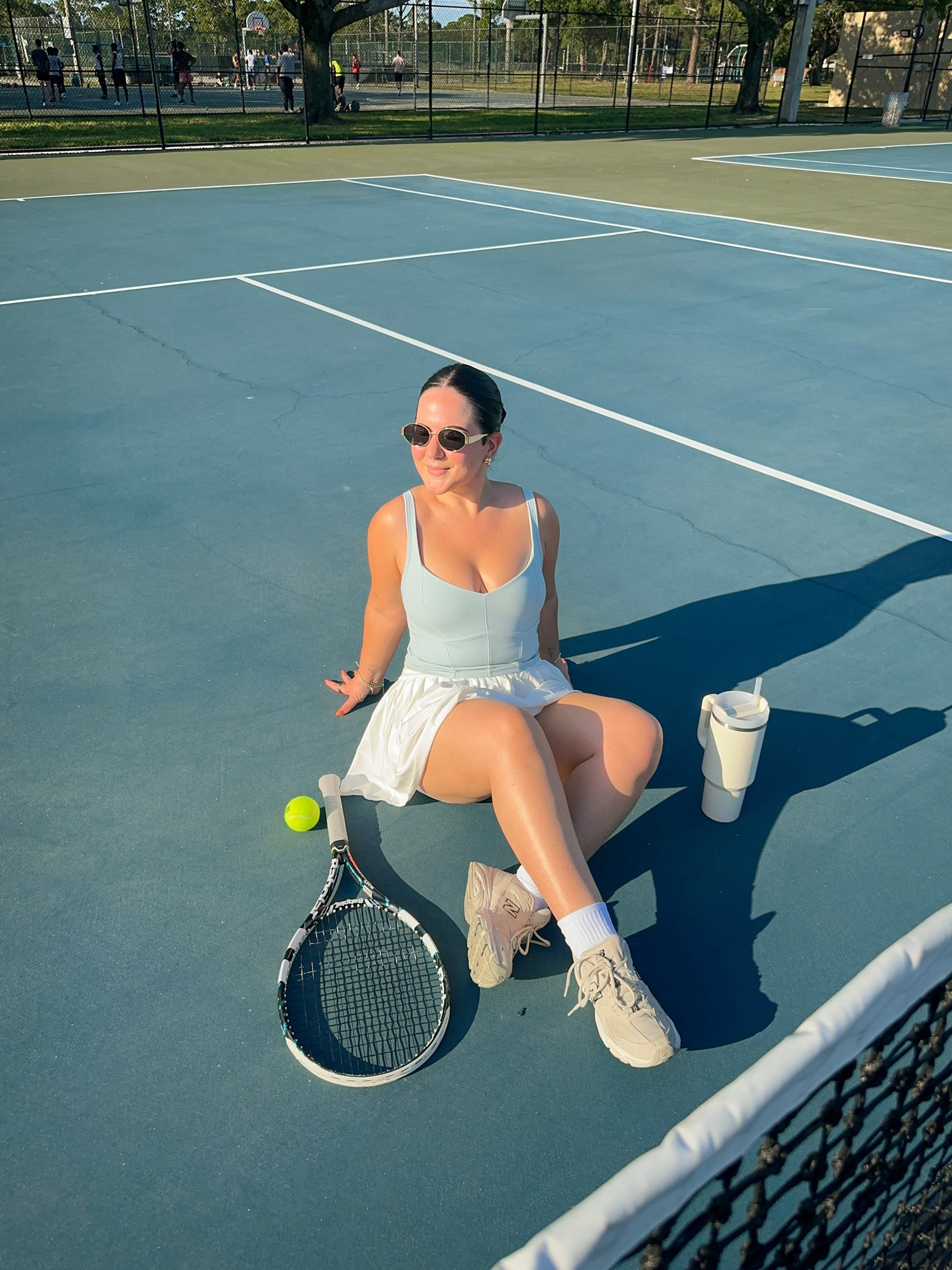 tennis fit 🎾 skirt is from establishedfromher on IG but linked a similar one from Hollister that I also have! // active wear, workout sets, tennis outfit, pickleball outfit, cute workout outfits

#LTKActive #LTKfitness #LTKfindsunder50