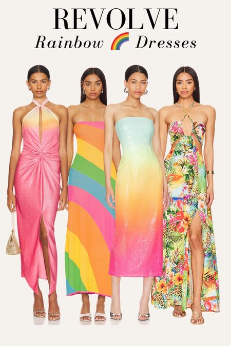 Rainbow multicolor dresses. Revolve dresses. Travel dresses. Wedding guest dresses. Sequin midi, color maxi dresses  

#LTKStyleTip #LTKWedding #LTKTravel