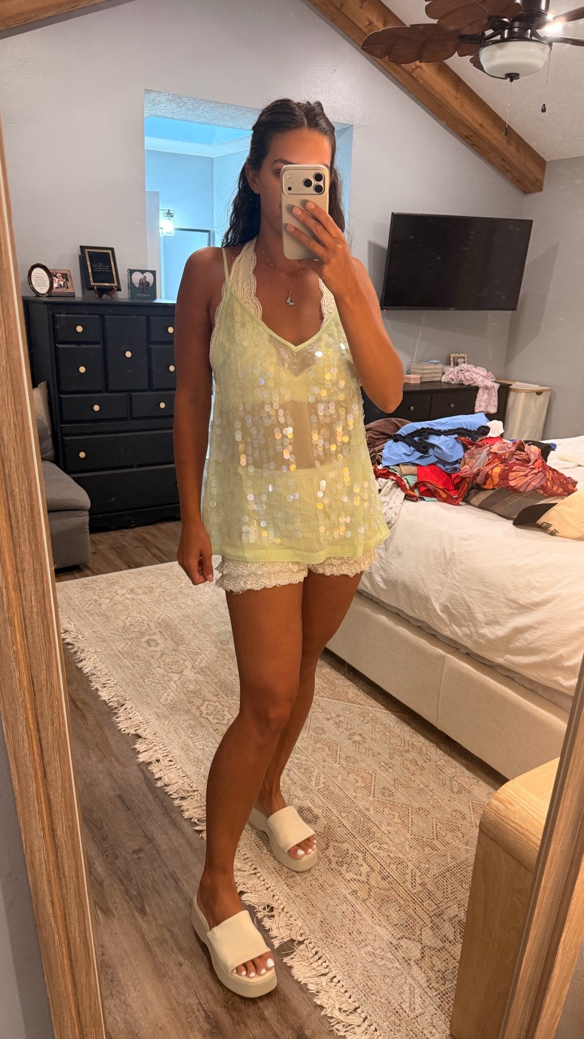 Hilary Duff concert the lucky me tour Lizzie McGuire and Isabella outfit inspo! Pop concert summer concert outfit inspo denim skirt disco pop sequin shiny tank top look y2k outfit for concert

#LTKootd #LTKgrwm #LTKU