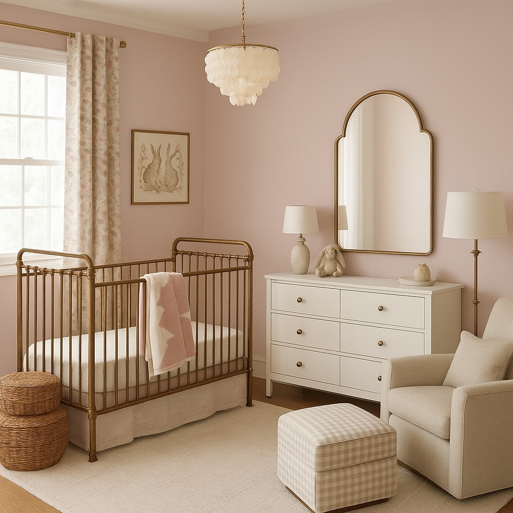 ✨Dreamy Girl Nursery✨
Sweet pinks and creams  and florals for a little girl nursery design. 

#LTKHome #LTKKids #LTKBaby