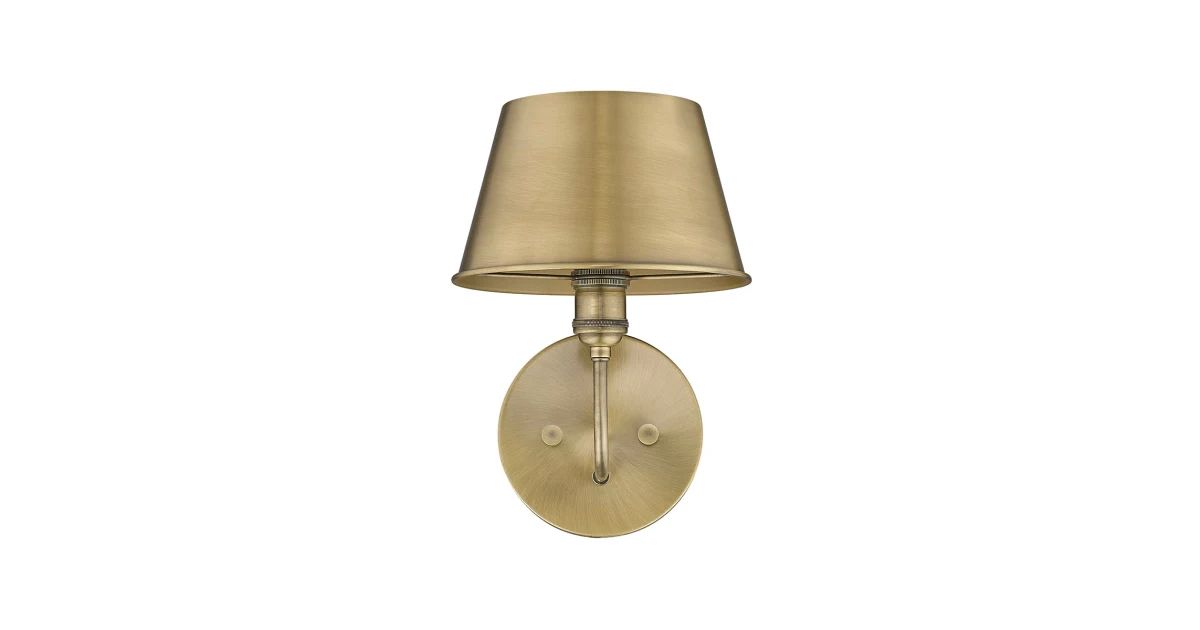 Park Harbor Stanburn 12" Tall Wall Sconce with Tapered ShadeModel:PHWL3391AGBRfrom the Stanburn C... | Build.com, Inc.