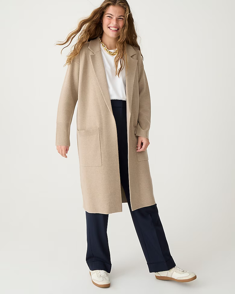 Ella open-front long sweater-blazer | J. Crew US