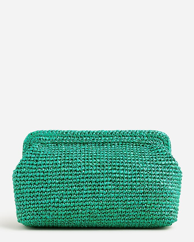 Portofino hand-knotted faux-raffia clutch | J. Crew US