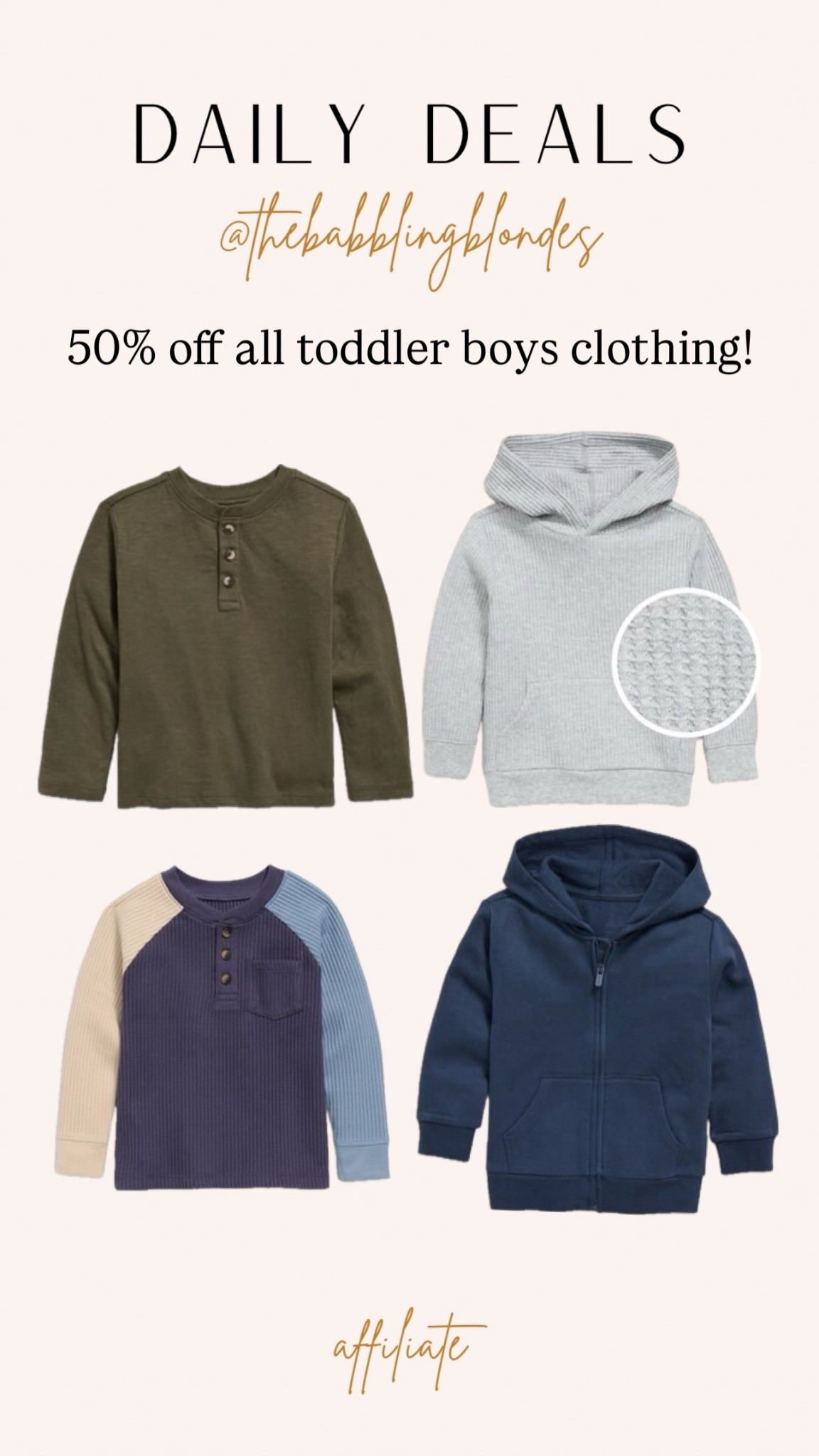 50% off all toddler boys clothing! #oldnavy #oldnavyfinds #oldnavystyle 

#LTKKids #LTKSaleAlert #LTKStyleTip