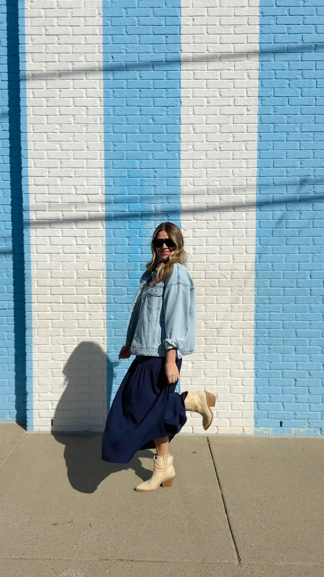 What I wore to explore Nashville in spring. We had such a fun day walking around 12 South. 

This skirt has been such a great staple piece from GibsonLook. Goes with everything from workwear to Nashville, even resort vacation. I’ve also worn it with a denim vest and it’s adorable. Wearing a small and fits true to size.

Have it on with low western boots and a cute spring top from Walmart. Along with this oversized jean jacket from Walmart. Both fit true to size .

#LTKootd #LTKOver40 #LTKdayinmylife