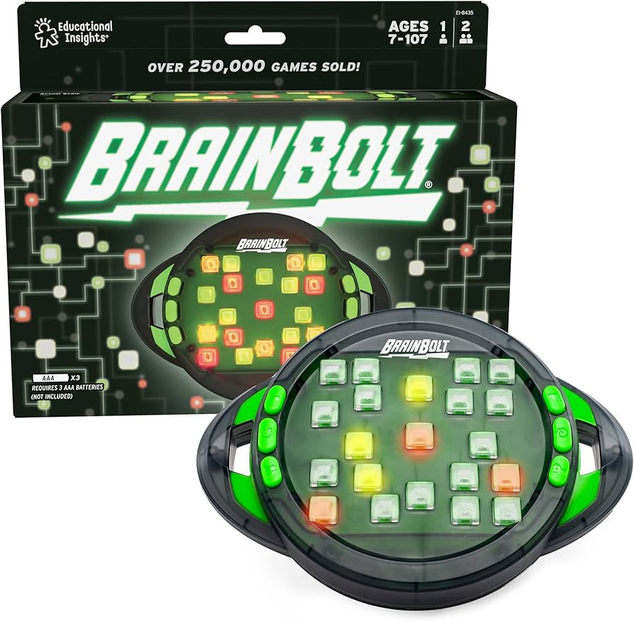 Educational Insights BrainBolt - Handheld Memory Game with Light and Sound, Electronic Brain Game... | Amazon (US)