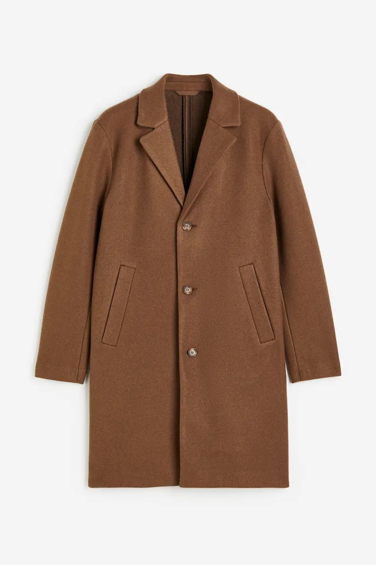 Wool-blend Coat - Brown - Men | H&M US | H&M (US + CA)
