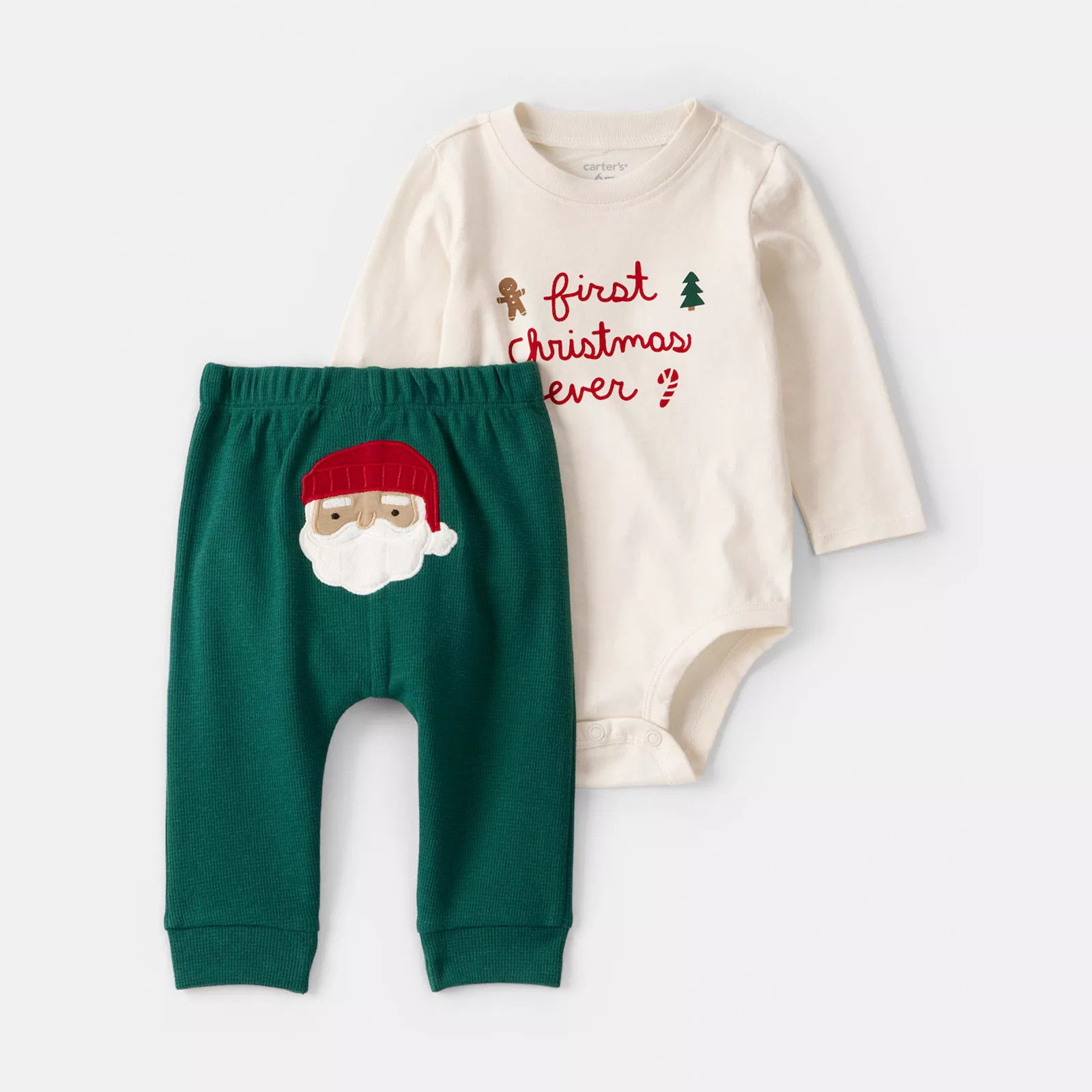 Baby Carter's 2-Piece ""First Christmas Ever"" Long-Sleeve Bodysuit & Pant Set, Kids Unisex, Size: 12 Months, My 1st Xmas | Kohl's