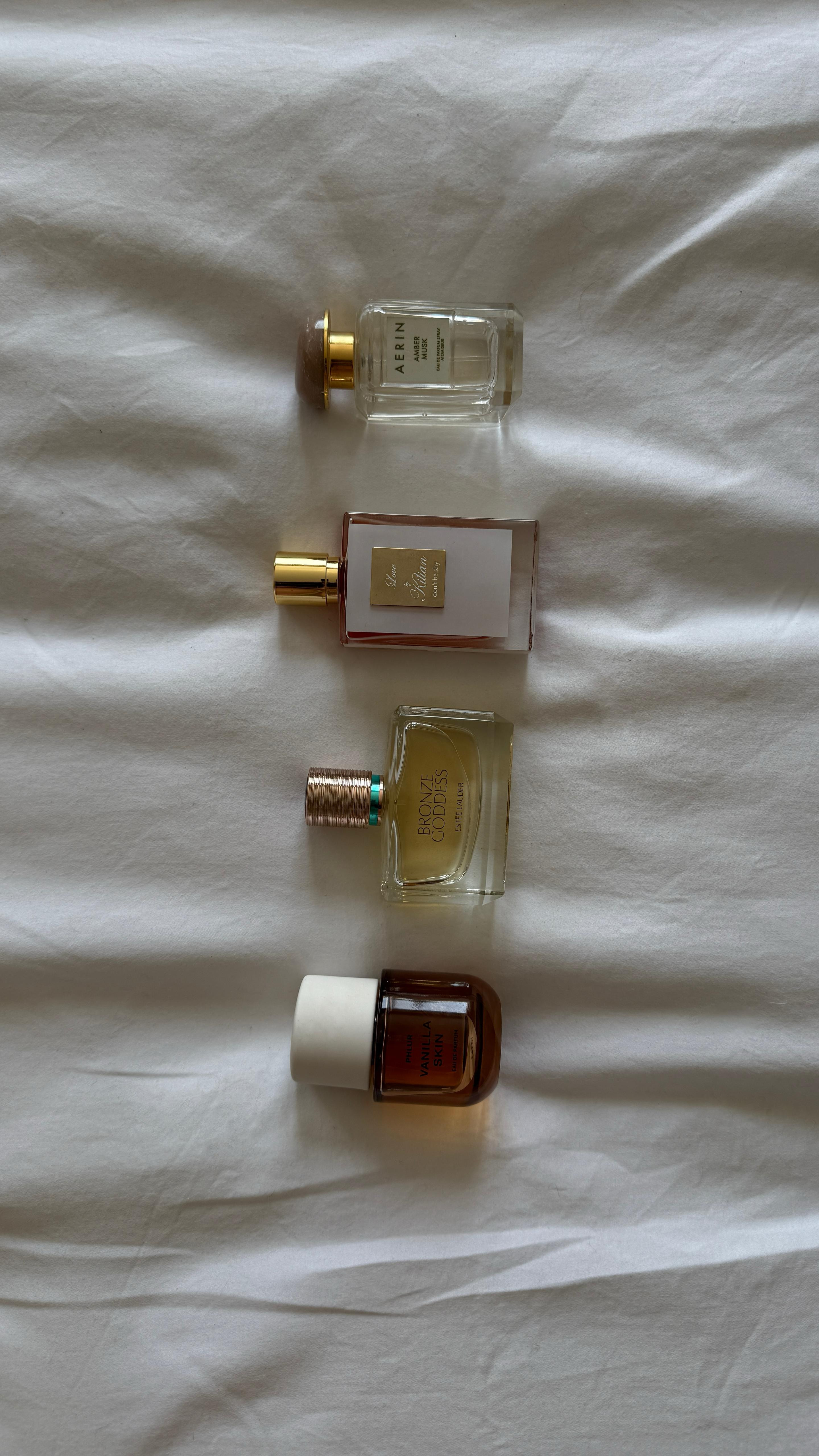 Fragrances, PHLUR Vanilla Skin Eau De Parfum, Kilian Paris Love Don’t Be Shy Eau de Parfum, AERIN Amber Musk Eau de Parfum, Bronze Goddess Eau Fraîche Skinscent, Estée Lauder 

 #LTKuk #LTKAroundTheWorld #LTKbeauty