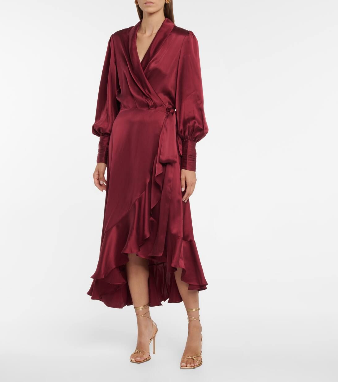 Silk satin midi dress | Mytheresa (US/CA)