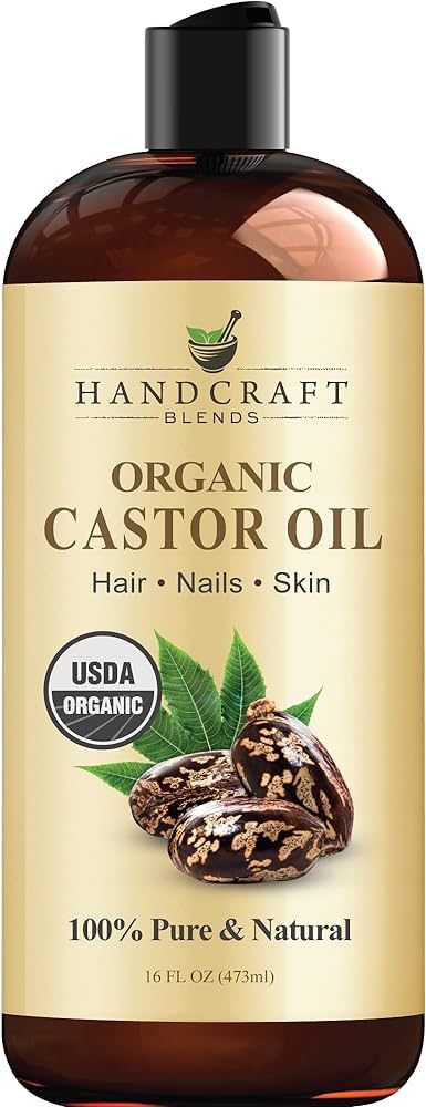 Handcraft Blends Organic Castor Oil - 16 Fl Oz - 100% Pure and Natural - Premium Grade Oil for Ha... | Amazon (US)