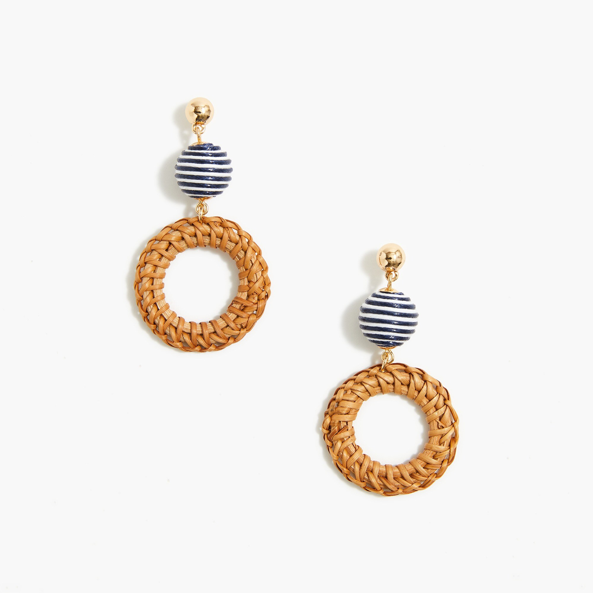 Wrapped rattan statement earrings | J.Crew Factory