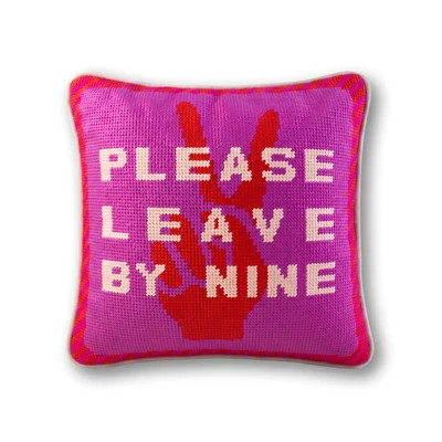 Leave by Nine Needlepoint Pillow | Furbish Studio