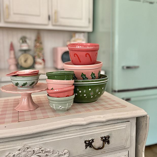 Holiday Patterned Stoneware Dish Collection | Antique Farm House