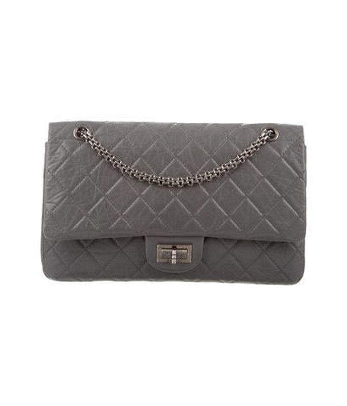 Chanel Reissue 227 Double Flap Bag Grey Chanel Reissue 227 Double Flap Bag | The RealReal