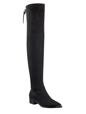 Yenna Over-the-Knee Microsuede Stretch Boots | Lord & Taylor