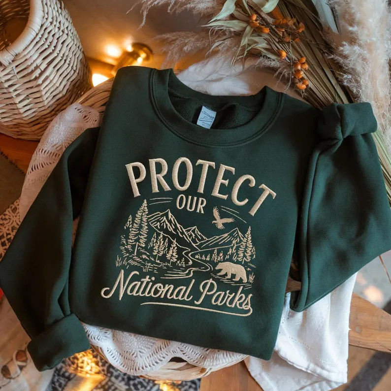 Embroidered National Parks Sweatshirt: Vintage Camping Shirt - Etsy | Etsy (US)