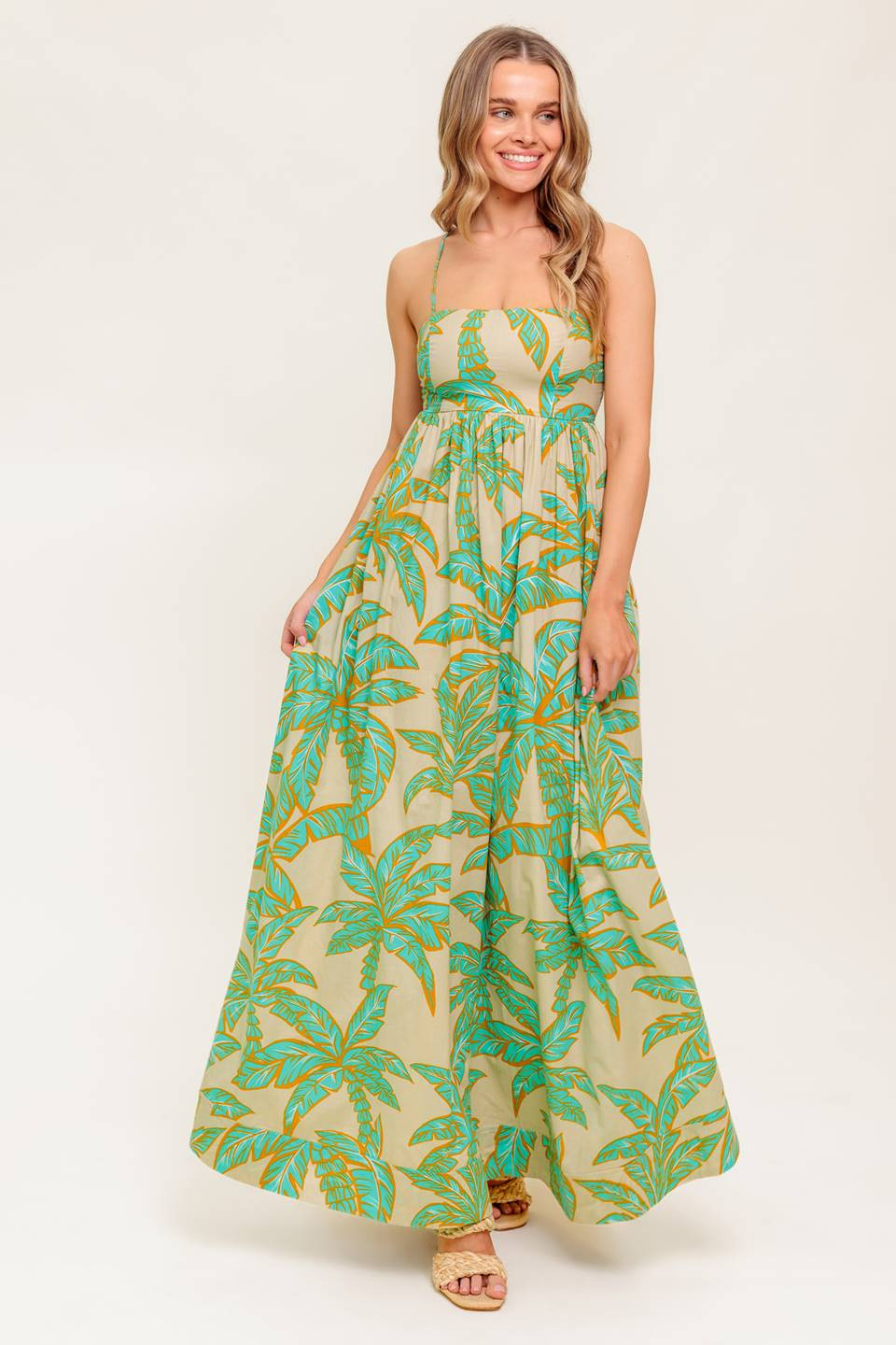 AUGUST TROPICAL MAXI DRESS | Lady Black Tie