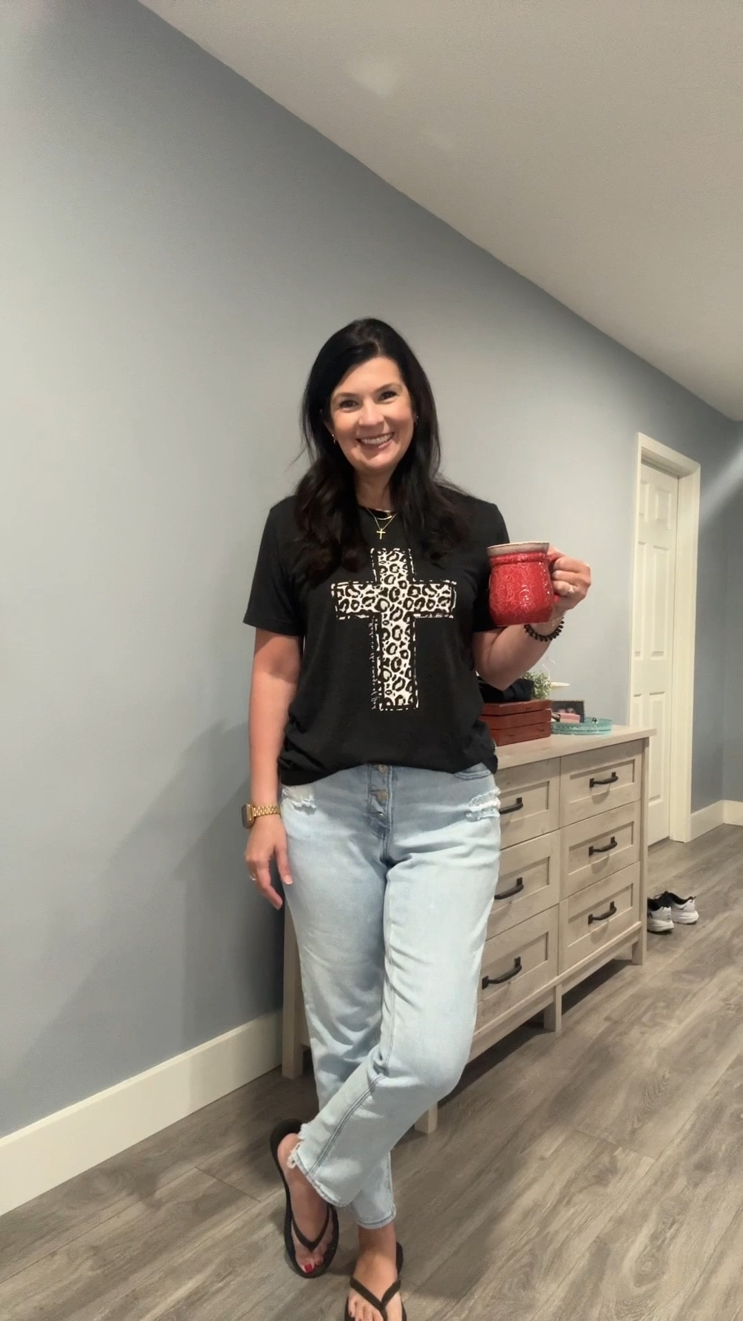 
Bible Study days are the best!
Today felt like a jeans kind of day. These mom jeans are super soft and felt perfectly worn-in from the start, so they’re always my go-to when I know I’ll be sitting for a while.
I’ve got a solid stash of graphic tees that make dressing for laid-back days a breeze.
The ladies I gather with couldn’t care less about what I wear—but I sure hope they always feel how much I love them!

#LTKWatchNow #LTKActive #LTKOver40