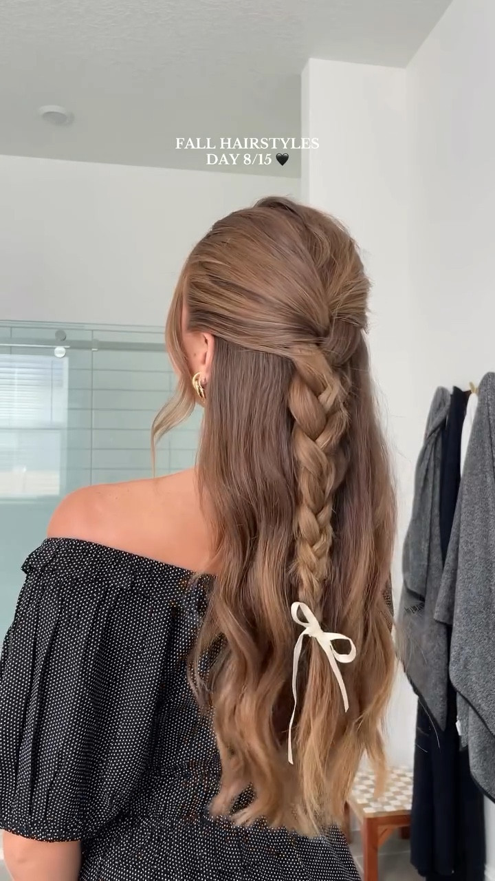 fall hairstyles day 8/15 🖤 obsessed with braids + bows for fall!!! 

#LTKSeasonal #LTKBeauty #LTKStyleTip