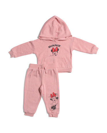Infant Girl Minnie Hoodie And Joggers Set | TJ Maxx