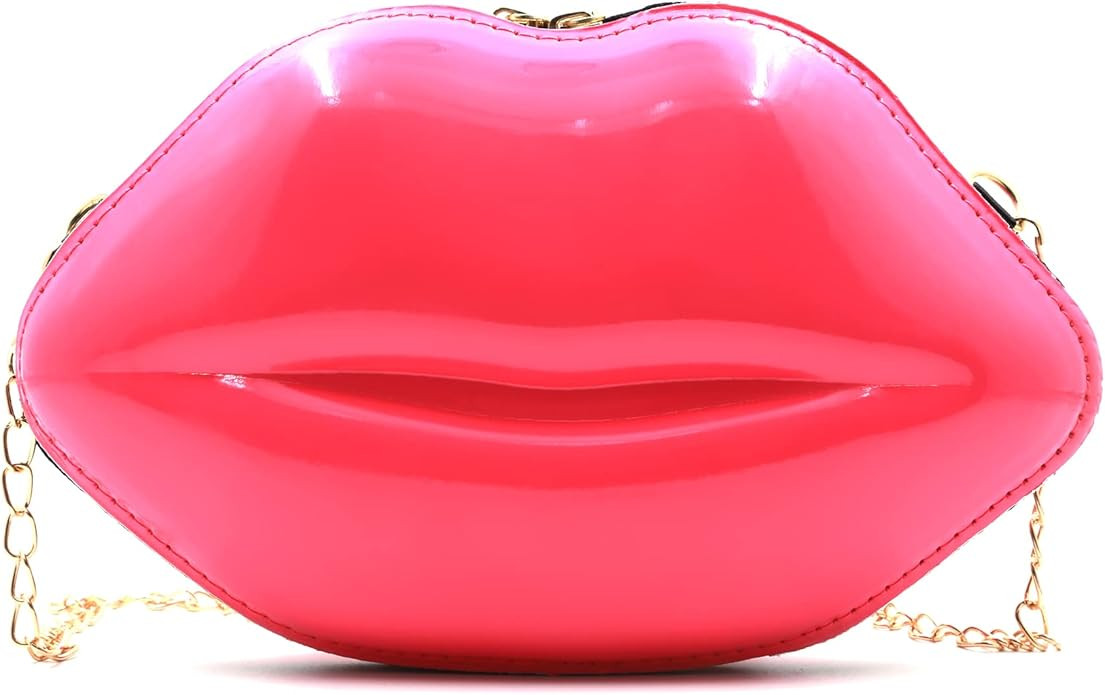 WLC Lip Shaped Purse PU Banquet Evening Banquet Bags Young Girl Party Clutch | Amazon (US)
