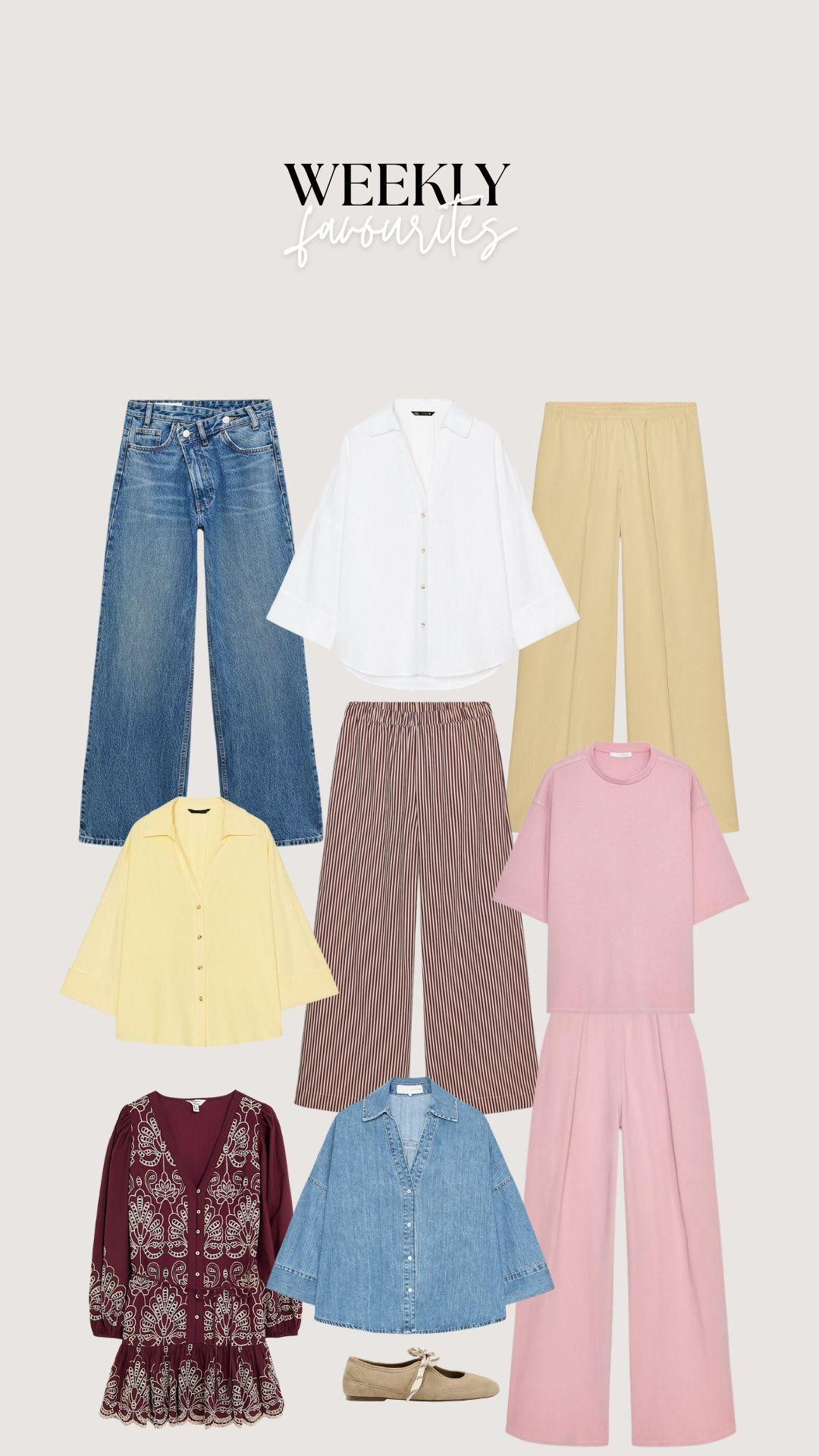 What you have been loving recently! 💗 

Summer Style, Everyday Outfit Co-ord Set, Transitional Style, Transitional Fashion, Denim Shirt, Burgundy Dress, Jeans, Striped Trousers, Zara
 

#LTKsummer #LTKuk #LTKautumn