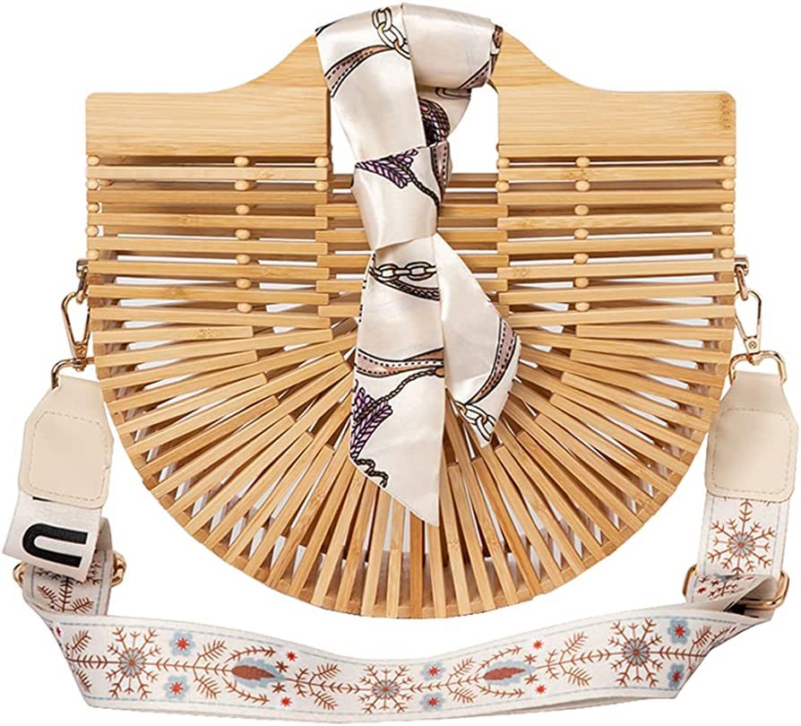 YIDIANAI Women's Bamboo Handbag Fashion Top-Handle Bags Handmade Trendy Style Tote Bag Tasteful B... | Amazon (US)