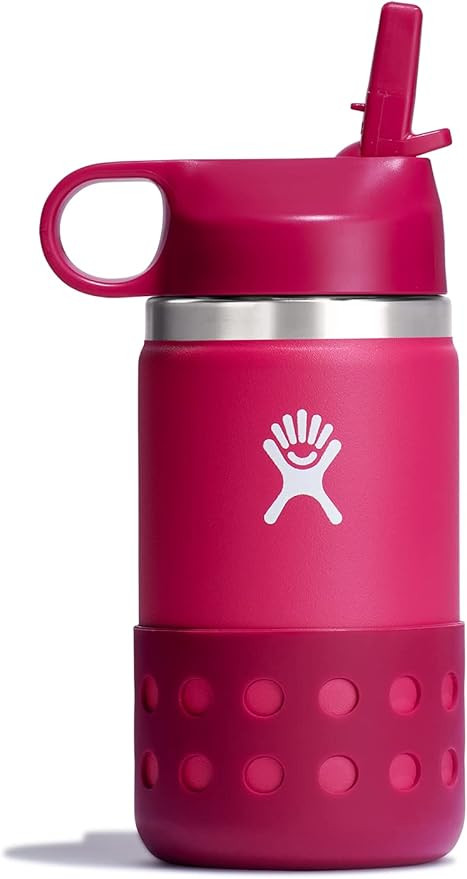 HYDRO FLASK Kids Water Bottle Jr. Stainless Steel Insulated With Straw Cap for Water, Milk, Juice... | Amazon (US)