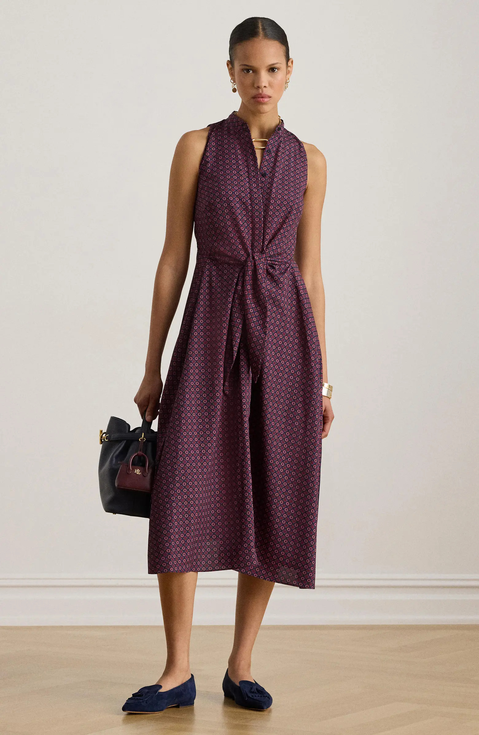 Tie Front Foulard Sleeveless Dress | Nordstrom