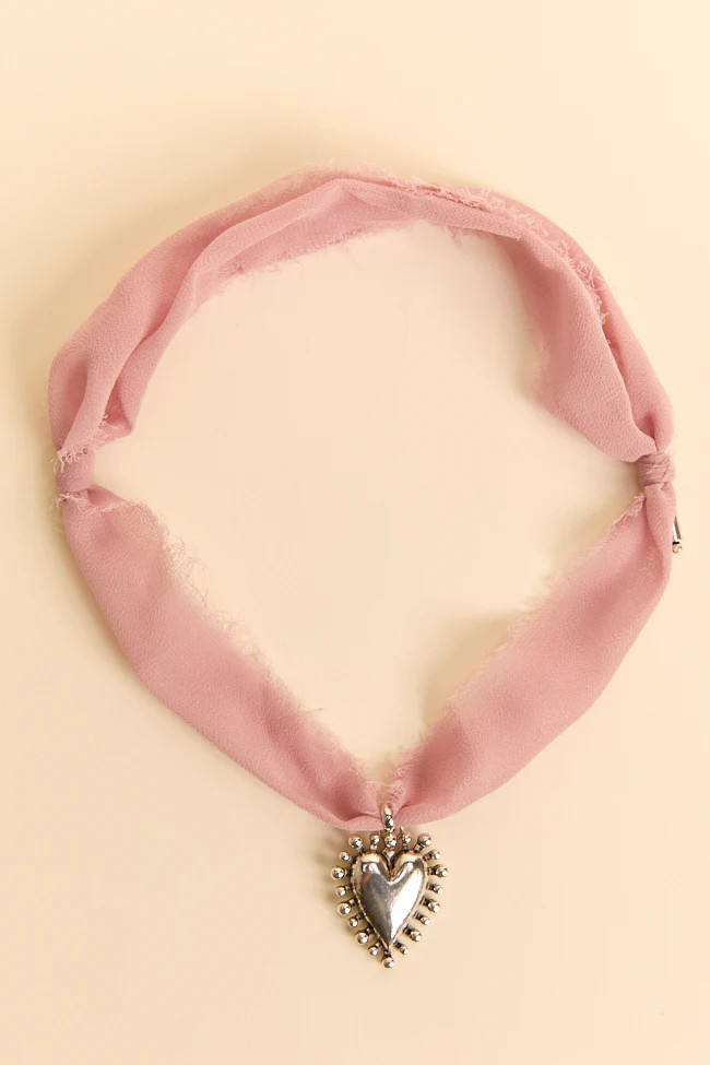 Rosalie Pink Heart Necklace | Pink Lily