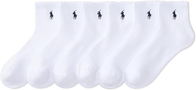 POLO RALPH LAUREN Men's Performance Cotton Quarter Socks | Amazon (US)