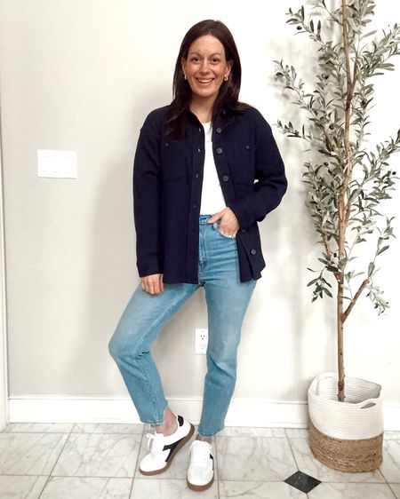 Walmart new arrivals - Walmart spring - shacket runs true to size wearing a small. Jeans are from Abercrombie and run true to size.



#LTKstyletip #LTKfindsunder50 #LTKover40