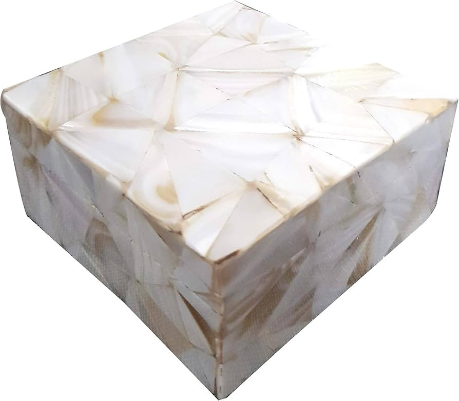collectiblesBuy Antique Handmade mother of pearl Vintage Decorative Storage Box Square Small 4x4x... | Amazon (US)
