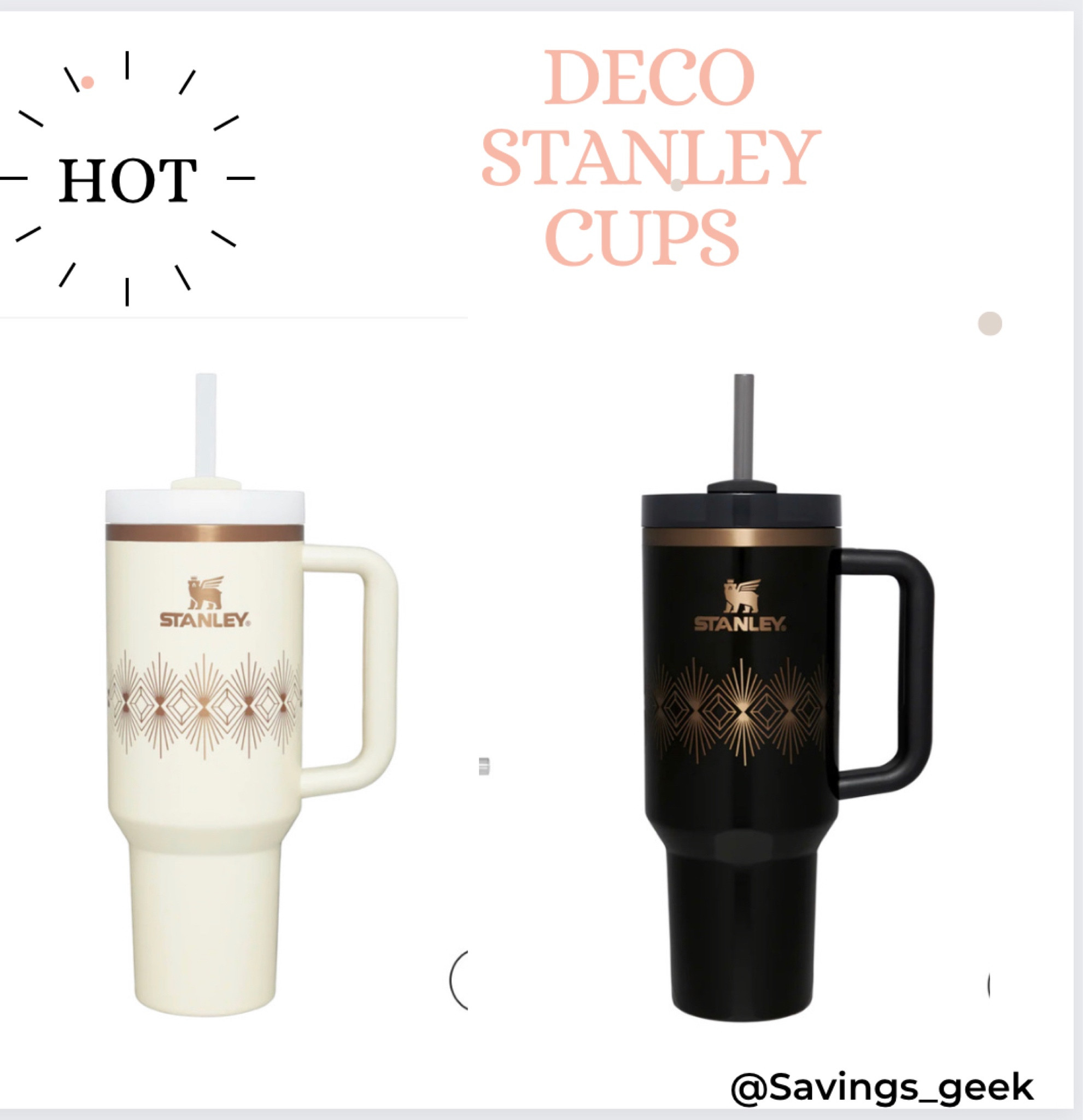 HOT NEW DECO stanley cup collection. 5 colors 

Ad ✨Link is in my bio to LTK 
#stanleycup #stanley 

#LTKGiftGuide #LTKSeasonal #LTKfindsunder50